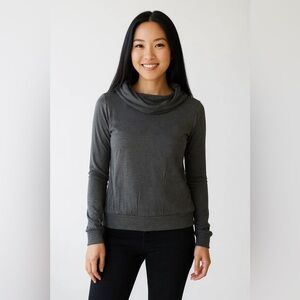 SPLENDID Medium Gray Knit Cowl Neck Tunic Top R $80